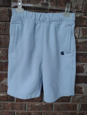 Carhartt Relaxed Fit Midweight Fleece Shorts. Men's Small Light Blue Drawstring